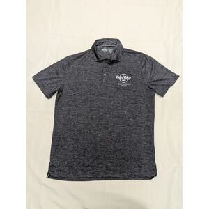 Hard Rock Cafe Grey Performance Polo Shirt Niagara Falls Canada Mens XL
